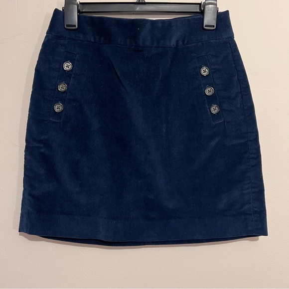 Banana Republic Dark Blue Pencil Skirt with Button Details - Picture 1 of 3